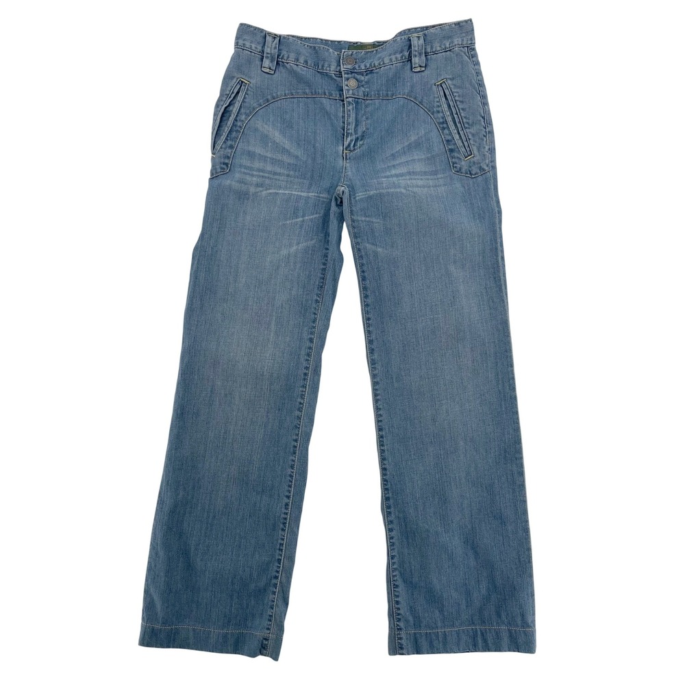 Lauren Ralph Lauren Jeans Womens 4 Blue Cotton Wide Leg Boho Western Classic Y2K